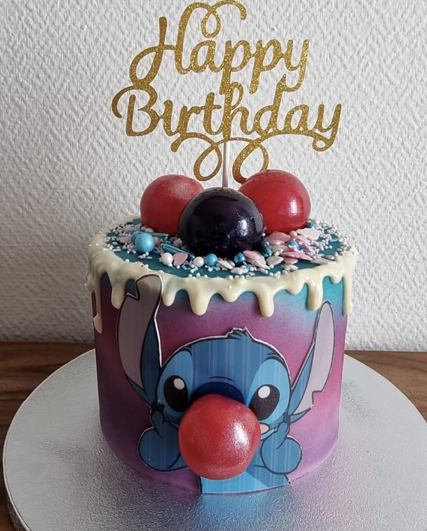 Gâteau pâte à sucre bleu Ø 22 cm, 8/10 parts pour l'anniversaire de votre  enfant - Annikids